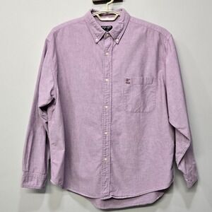 Ralph Lauren Jeans Oxford Shirt Large Purple Button Down Embroidered Logo Casual
